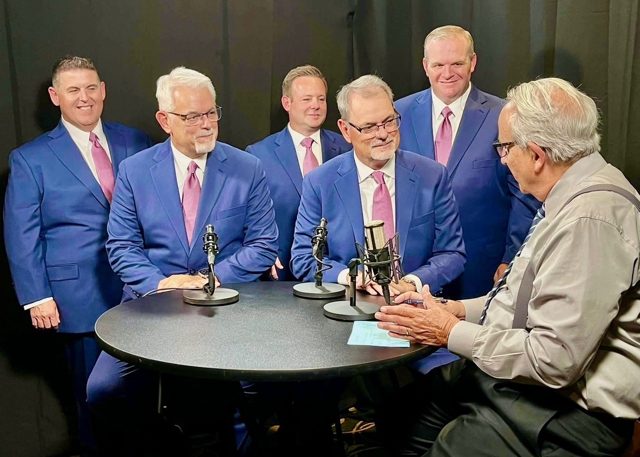 The Wills Brothers Quartet being interviewed by Ken Grady for Gospel Music Today